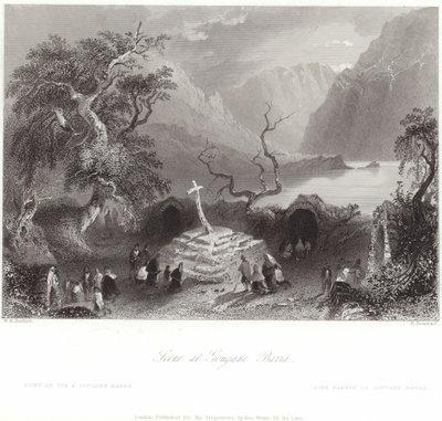 Scene at Gougane Barra in County Cork by William Henry Bartlett