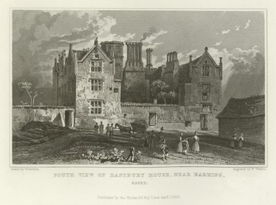 South View of Eastbury House, near Barking, Essex by William Henry Bartlett