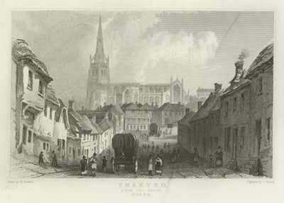 Thaxted, from the South, Essex by William Henry Bartlett