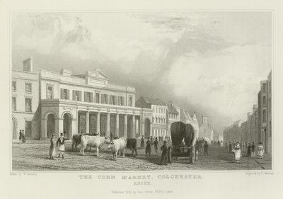 The Corn Market, Colchester, Essex by William Henry Bartlett