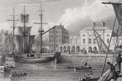 The Custom House, Limerick, Ireland in the 1830s, from 