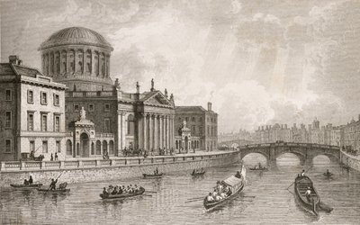 The Four Law Courts, Dublin by William Henry Bartlett