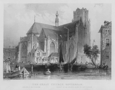 The Great Church, Rotterdam by William Henry Bartlett