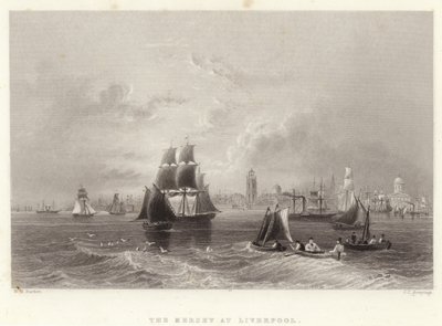 The Mersey at Liverpool by William Henry Bartlett