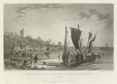 The Village of Leigh, near Southend, Essex by William Henry Bartlett