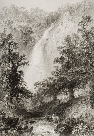 The Waterfall, Powerscourt, County Wicklow, Ireland, from 