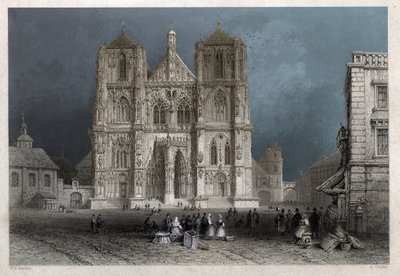 The Cathedral or Dome of Saint Peter in Regensburg by William Henry Bartlett