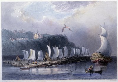 Transport of Wood on the St. Lawrence at Cap Santé - in 