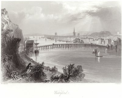 Waterford in County Waterford by William Henry Bartlett
