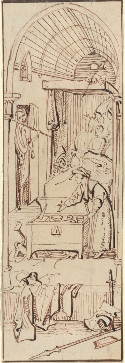 The Death of the Miser by William Henry Brooke after Hieronymus Bosch