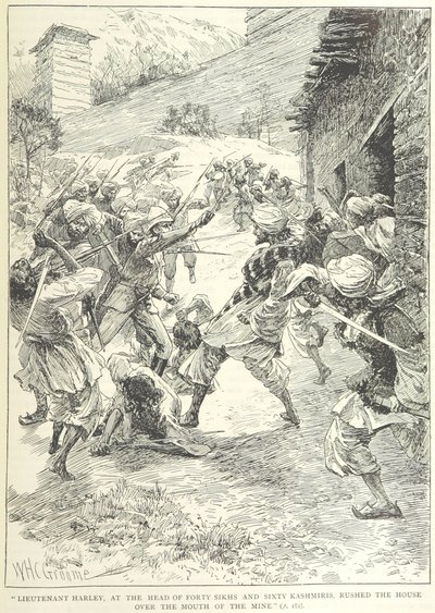 Attacking the Mine at Chitral by William Henry Charles Groome