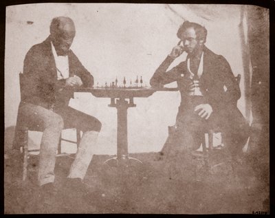 Nicolaas Henneman contemplates his move in a game of chess, September 1841 by William Henry Fox Talbot