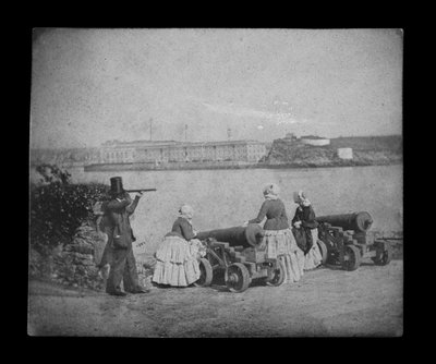 Royal William Victualling Yard, Plymouth, from Mount Edgecombe by William Henry Fox Talbot