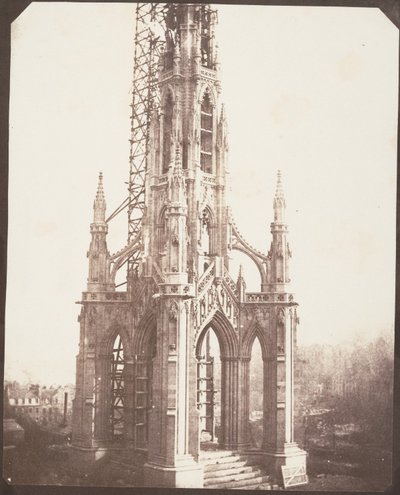 Scott Monument before Completion, Edinburgh by William Henry Fox Talbot