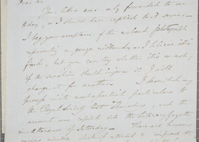 Signed Letter from William Henry Fox Talbot to James David Forbes by William Henry Fox Talbot