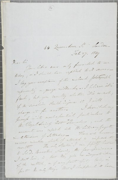 Signed Letter from William Henry Fox Talbot to James David Forbes by William Henry Fox Talbot