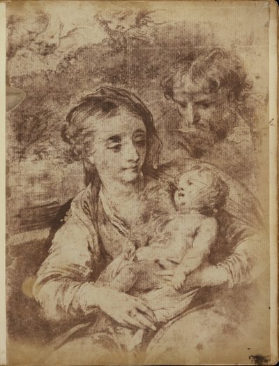 The Holy Family with Three Cherubim by William Henry Fox Talbot