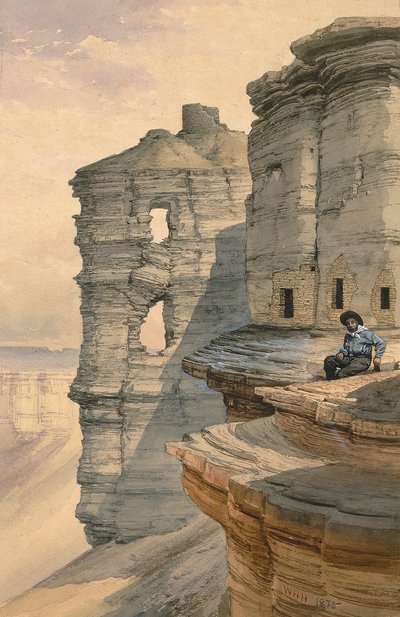 Cliff Houses on the Rio Mancos, Colorado by William Henry Holmes