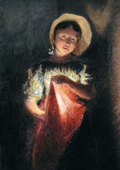 Girl in Candlelight by William Henry Hunt