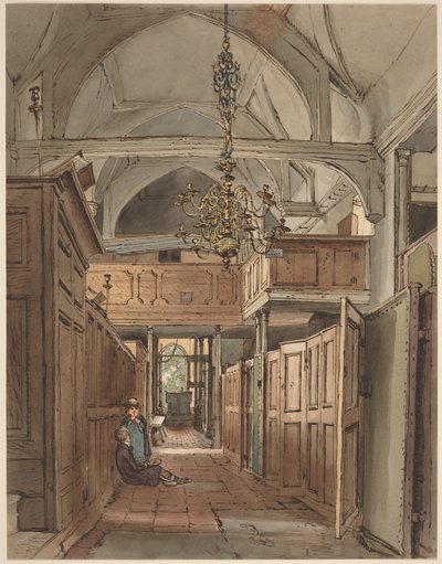 Interior of Bushey Church by William Henry Hunt