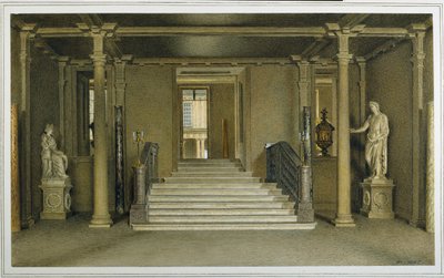 North Entrance Hall at Chatsworth House by William Henry Hunt