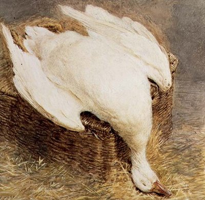 Still Life of a Dead Goose with a Basket by William Henry Hunt