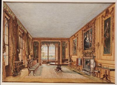 The Winter Dining Room of the Earl of Essex at Cassiobury, 1821 by William Henry Hunt