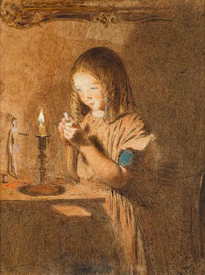 Threading a Needle: The Young Seamstress, c.1845 by William Henry Hunt