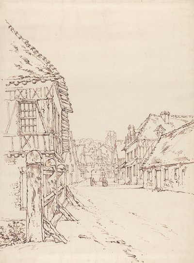 View of a Street in a French Town by William Henry Hunt