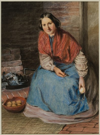 Woman Peeling Apples by William Henry Hunt