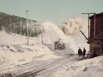 Colorado snow plow on the Colorado Midland Railroad at Hagerman Pass by William Henry Jackson