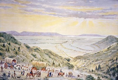Mormons Descending Little Mountain into Salt Lake City, Utah by William Henry Jackson