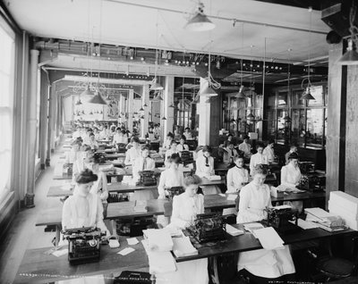 Typewriting Department, National Cash Register, Dayton, Ohio, 1902 by William Henry Jackson