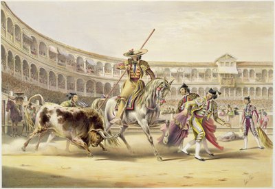 Bull Charging a Picador, 1865 by William Henry Lake Price