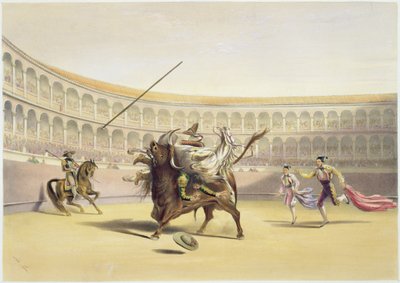 The Bull Tossing the Picador and Horse, 1865 by William Henry Lake Price
