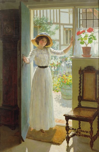 By the Cottage Door by William Henry Margetson