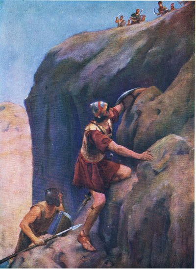 Jonathan and His Armour Bearer by William Henry Margetson