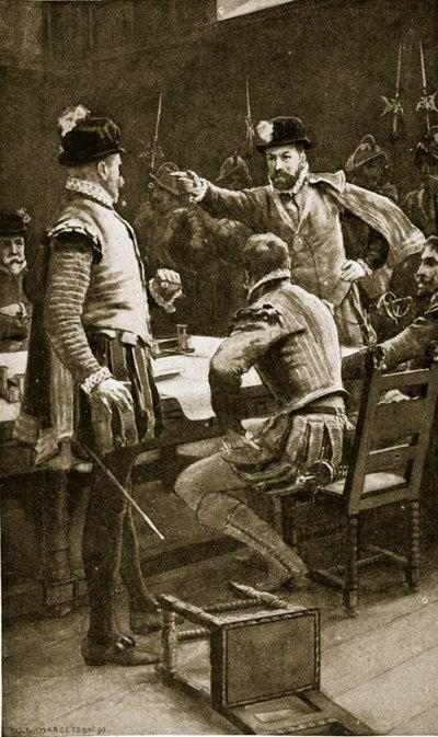 Regent Moray arrests his enemies, illustration from 