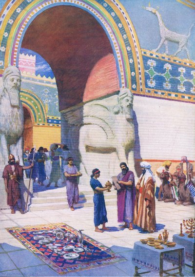 The end of the exile, from The Bible Picture Book published by Thomas Nelson, c.1950 by William Henry Margetson