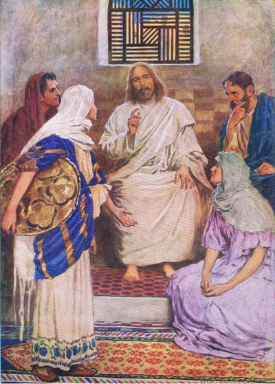 The two sisters, from The Bible Picture Book published by Thomas Nelson, c.1950 by William Henry Margetson