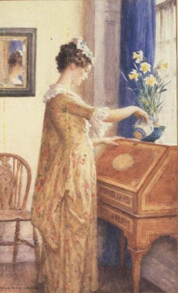 Watering Daffodils by William Henry Margetson