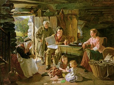 Cottage Interior by William Henry Midwood