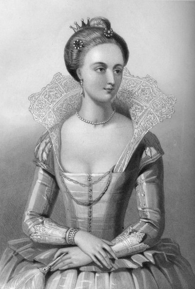 Anne of Denmark 1665-1714, queen consort of King James I, 1851 by William Henry Mote