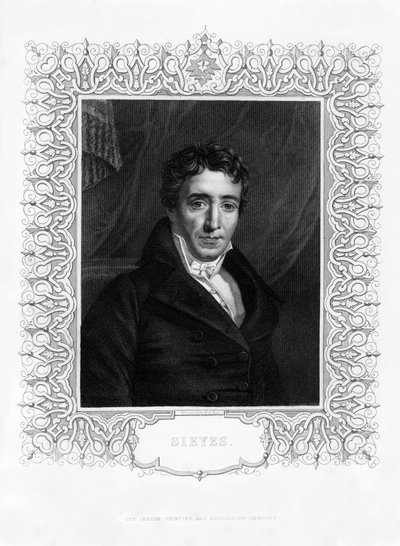 Emmanuel Joseph Sieyes, French clergyman and statesman, 19th century by William Henry Mote