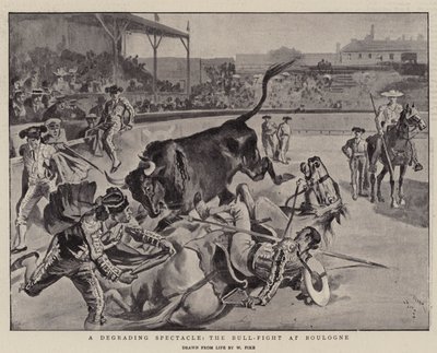 A Degrading Spectacle, the Bull-Fight at Boulogne by William Henry Pike