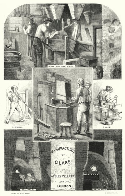 Manufacture of Glass at Apsley Pellatt and Co., London by William Henry Pike