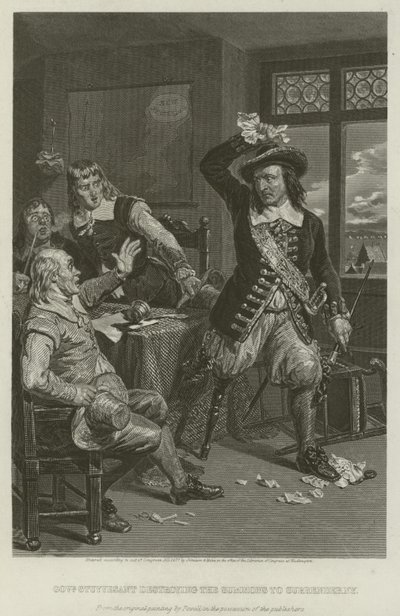 Governor Stuyvesant destroying the summons to surrender New York, 1664 by William Henry Powell