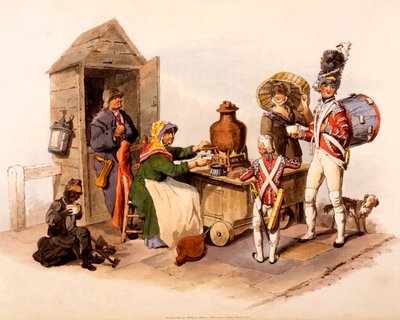 A Sallop Seller Serving Heated Hot Drinks, from 