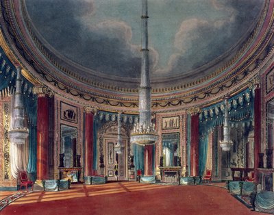 Carlton House, the Circular Room, from Pynes Royal Residences, published 1818 by William Henry Pyne