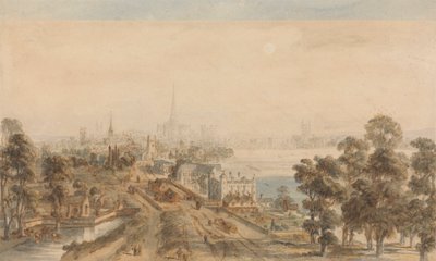 Old London, View from St. James Park Looking East by William Henry Pyne